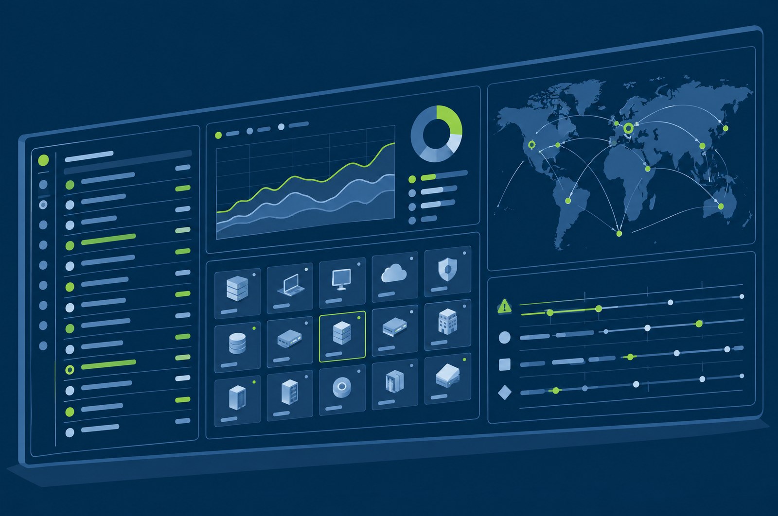 A unified security operations console showing an alert queue, asset context, an investigation timeline and response controls on one screen
